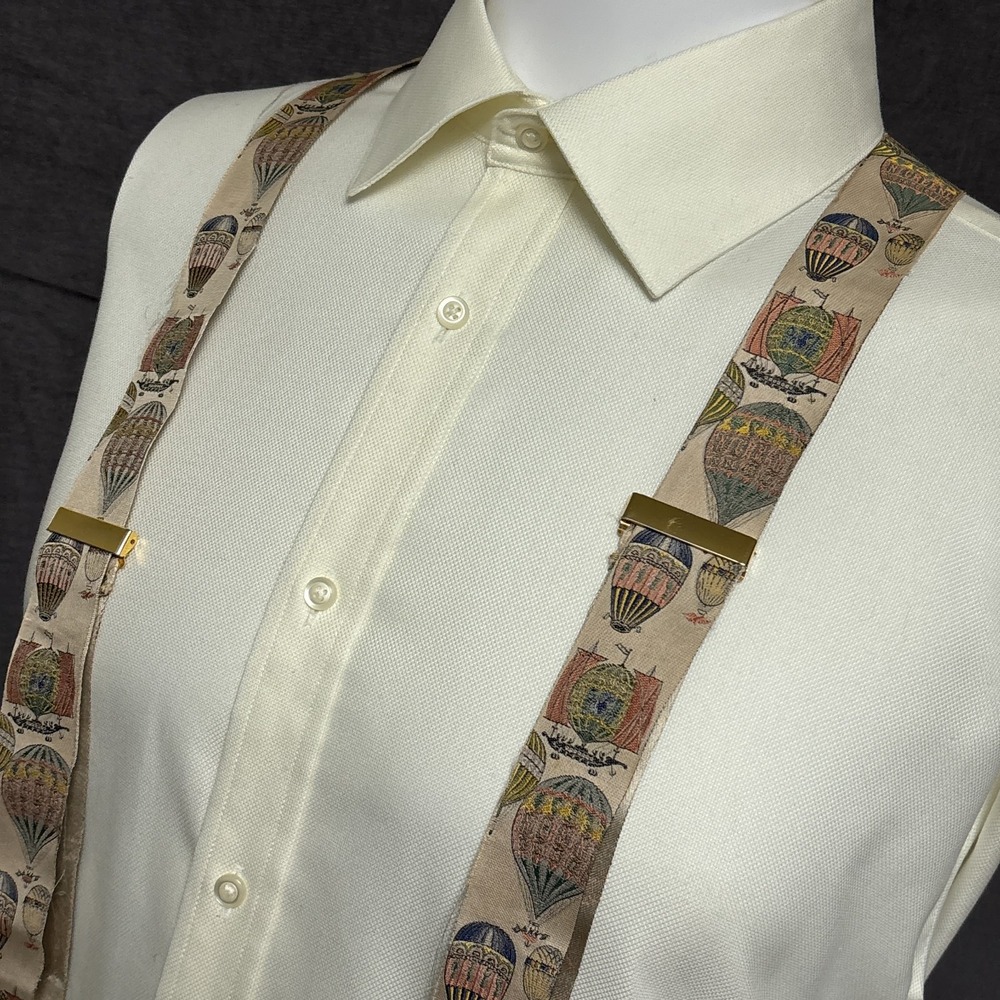 Vintage Trafalgar Suspenders Limited Edition Silk Hot Air Balloon Rare Braces